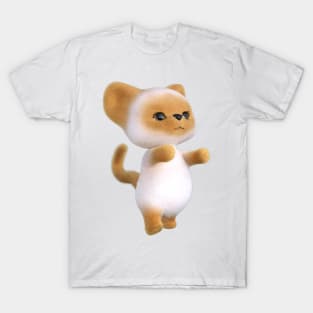 3D rendering of an flame Siamese Kitten T-Shirt